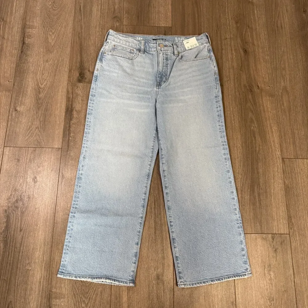 J Crew 1996 Slim Wide Leg Denim Jeans US Women's 28 Petite New - Picture 3 of 8